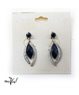 black curve vintage earrings - £11.06 GBP