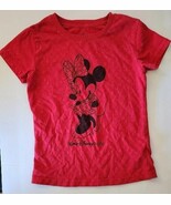 Minnie Mouse Walt Disney World  Red Polka Dot T-Shirt Girl’s Size Medium - €10,78 EUR