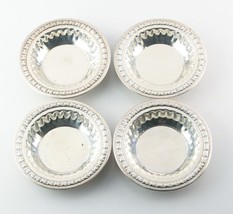 Set of 4 Sterling Silver L Bros Repousse Mini Dishes / Pie Tins Good Condition! - £250.63 GBP