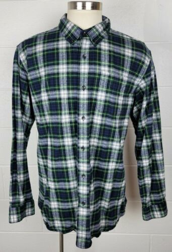 Primary image for Mens LL Bean Plaid Tartan Flannel Button Front Long Sleeve Shirt Cotton XXL