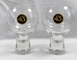 2 New Licor 43 Cocktail Glasses Embossed Base 10 oz - $26.68