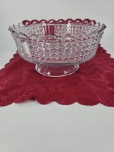 Clear Pressed Glass Compote Bowl/Vase 1874 - 1891 Thousand Eye EAPG Adam... - $23.00