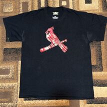 St Louis Cardinals, Black Mens Large Short Sleeve, MLB Shirt, Knox - $18.32