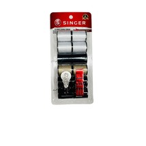 SINGER Hand Sewing Thread 12 Spools Needles & Threader Assorted Colors Polyester - $5.62