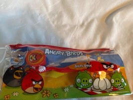 Firefly Toothbrush With Cap &amp; Travel Bag Angry Birds Red New - £5.48 GBP