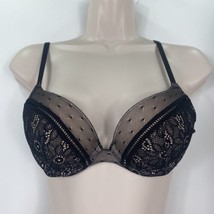 Victoria Secret Bra Very Sexy Push up Underwire 34A Black Lace C1 - £21.33 GBP
