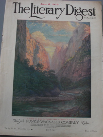 The Literary Digest, June 6, 1925, Volume 85, No. 10. Whole No. 1833, Co... - $15.00