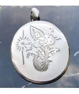 AMFARCO SIAM VINTAGE 925 STERLING SILVER NIELLO DANCING GIRL NECKLACE - $54.23