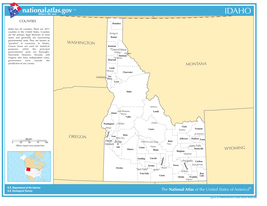 Idaho State Counties w/Cities Laminated Wall Map - £152.20 GBP