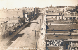 Mitchell South Dakota RPPC Main Street Aerial View Restaurant Postcard - £43.21 GBP