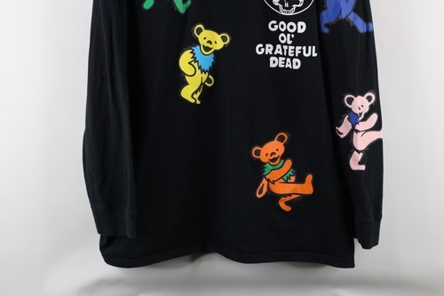 Retro Mens 2XL All Over Print Bear Skull Grateful Dead Band Long Sleeve T-Shirt Item image 3