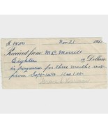 Antique Rent Receipt From 1913 For 18 Dollars - $367.66 MXN Antique Rent Receipt From 1913 For 18 Dollars - $367.66 MXN
