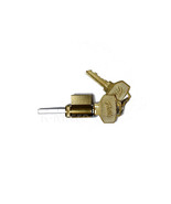 Pella Hinged Patio Door Key Lock Cylinder + 2 Wide Keys - Chrome Faceplate - £43.21 GBP