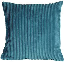 Wide Wale Corduroy 18x18 Marine Blue Throw Pillow, with Polyfill Insert - £32.03 GBP