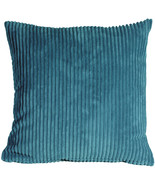 Wide Wale Corduroy 18x18 Marine Blue Throw Pillow, with Polyfill Insert - £31.93 GBP