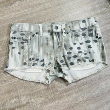 RVCA Leopard Spotted Jean Shorts Size 27 - £19.42 GBP