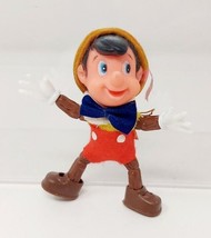 Walt Disney Productions Pinocchio Rubber Face Christmas Ornament Wood Legs + Arm - £10.47 GBP