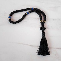 50 Black Blue Chotki Prayer Rope Orthodox Eastern Rosary Jesus Prayer Gift Monk - £17.44 GBP