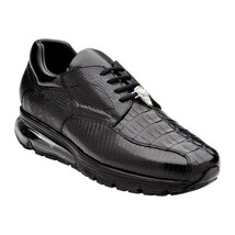 Belvedere Lazaro Genuine Caiman & Lizard Bicycle Toe Sneakers Black Y40B image 6