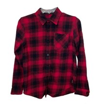 Buffalo David Bitton Red Plaid Flannel Shirt Boys Size Medium (10-12) - £10.39 GBP