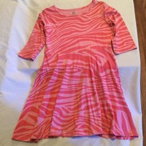 Circo dress zebra print Size 10 12 large stripes pink animal girls - $10.00