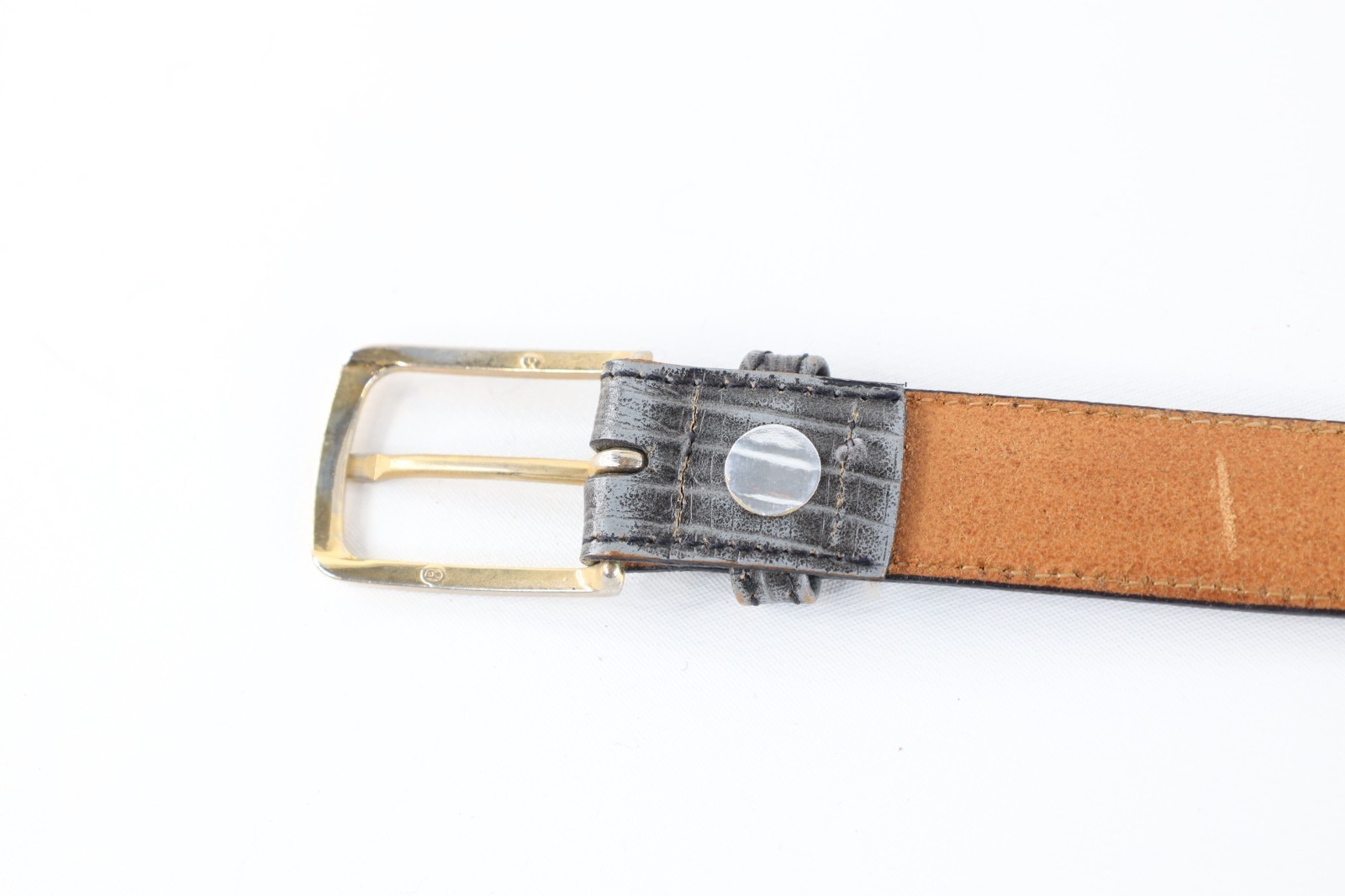 Vintage 70s 80s Streetwear Mens 34 Craftsmen Leather Waist Belt Pants Gray USA Item image 9