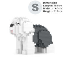 Old English Sheepdog Mini Sculptures (JEKCA Lego Brick) DIY Kit - £31.16 GBP