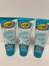 Crayola Lot Of 3 Bathtub Finger Paint Soap 3 ounce Ea. Neon Bright Blue - £1.94 GBP