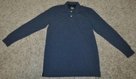 Mens Shirt Polo Chaps Blue Long Sleeve Anti Wrinkle Stain Release $55 size S NEW - £14.39 GBP