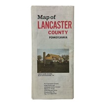 Vintage 1982 Map of Lancaster County Pennsylvania - £5.30 GBP