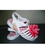 Wonder Nation Toddler Girls White Jelly Sandals W Flower Size 9 NEW - £7.78 GBP