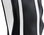 Majek Retro Leatherette Vintage Black Body White Striped Driver #1 Headc... - $17.59
