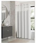 Zenna Home InstaCurtain 71 in. W x 74 in. L Easy Hang Shower Curtain Lin... - $16.65