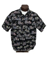 Art of Eddy Y by Reyn Spooner Motorcycle Hawaiian Shirt Short Sleeve Men... - $52.25