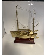 Hellen Fishing Boat Brass Gold Plated Model Varkalas English England - $173.25