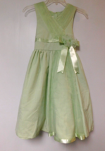 Bonnie Jean Girls Sleeveless Pastel Green Dress with Bow  Size 14 - £14.06 GBP