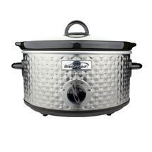 Brentwood 3.5 Quart Diamond Pattern Slow Cooker in Stainless Steel - $64.95