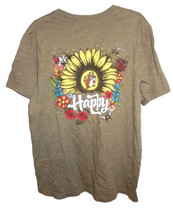 Buc-ees Women&#39;s Large Sunflower Be Happy Beaver T-Shirt Souvenir - £14.38 GBP