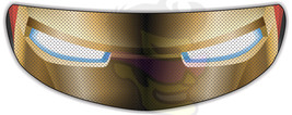 Iron Man Perforated Motorcycle Helmet Visor Tint Shield Sticker Decal - £17.94 GBP