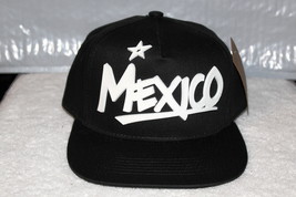 MEXICO MEXICAN FLAT BILL SNAPBACK BASEBALL CAP ( BLACK ) - $13.02