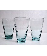 MCM Libbey Ripple Aqua Saturn Optic 12Oz Highball Glasses Freda Diamond ... - £24.91 GBP