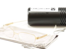 IC! Berlin Eyeglasses Frame Gunther Matt Gold Stainless Steel Germany 50-17-130 - $186.92