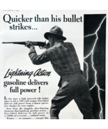 1937 Texaco Gasoline &amp; Oil Advertisement Automobilia Fire Chief Gas E90E1 - €25,92 EUR