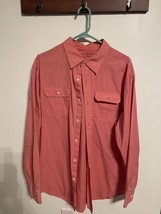 Croft &amp; Barrow Button Up Shirt Men&#39;s Size XL Long Sleeve Color Peach   - $14.96