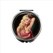 1 Brigitte Bardot Portable Makeup Compact Double Magnifying Mirror set 2! - $13.85