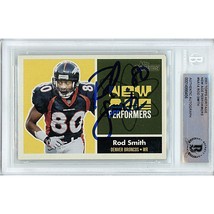 Rod Smith Denver Broncos Auto Topps Heritage Football On-Card Autograph Beckett - £77.64 GBP