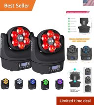 Moving Head Light 6x15W RGBW 4in1 LED Mini Bee Eye Led Dj Light Rotate B... - $370.79