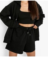 BOOHOO Recycled Heavyweight Sweat Shorts in Black Medium  (bm20) - $4.06