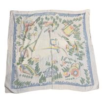 Vintage 1950 - 1960 New York Worlds Fair Map Souvenir Blanket PastelLine... - $84.65 CAD