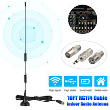 Magnetic Base Indoor Digital Radio FM Antenna for AM FM HD Radio Stereo Receiver - £13.33 GBP